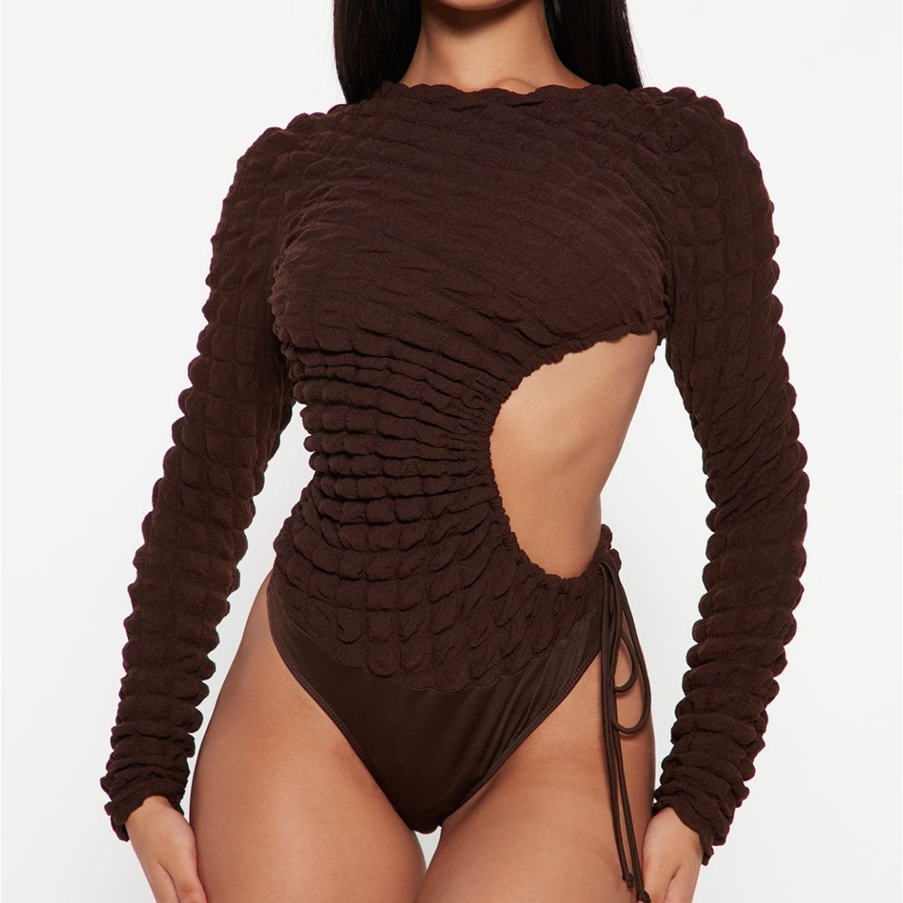Champagne Sippin Bodysuit Chocolate